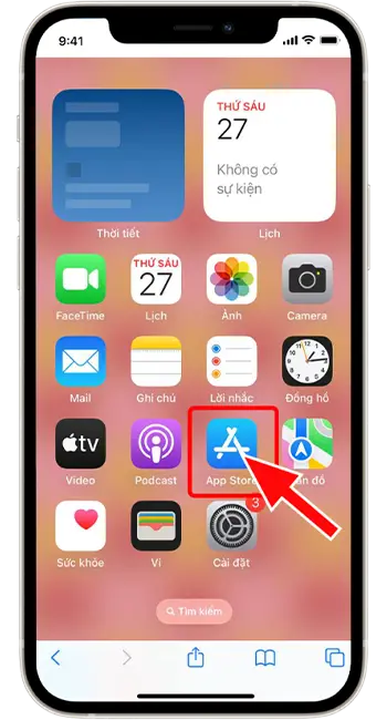 Bước 1: Mở ứng dụng "App Store."